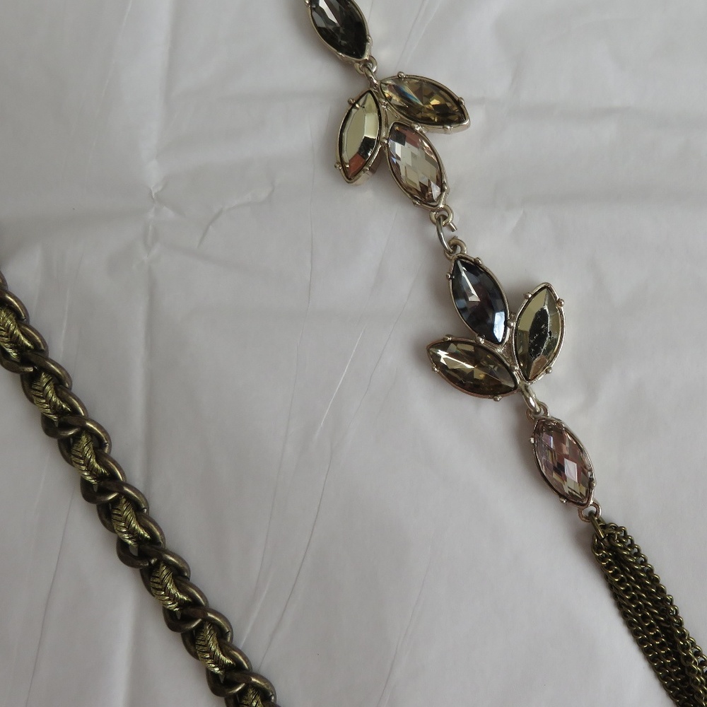 LOFT Chain and Jewel Long Necklace